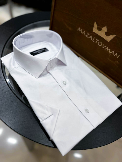 Рубашка Mazaltovman Белая классик короткий рукав